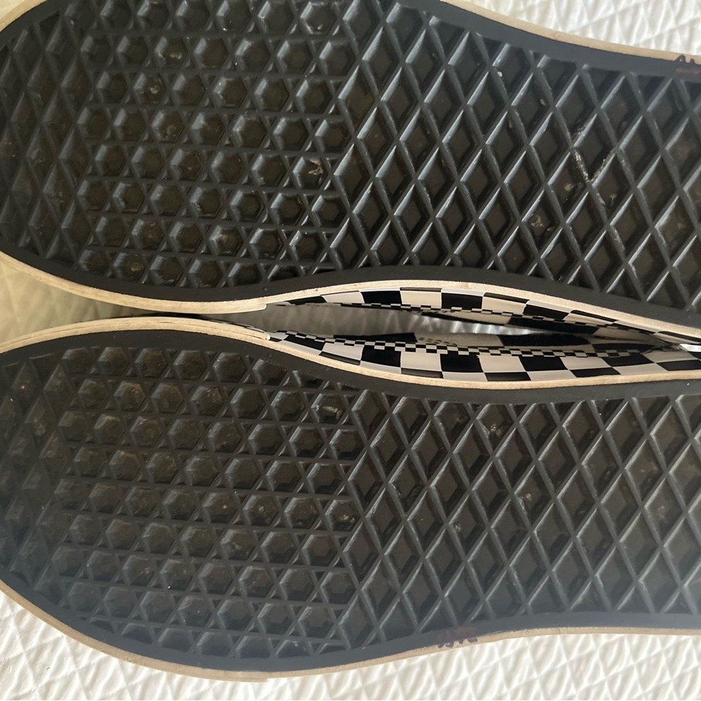 Vans Black and White Checkerboard Sneakers - Picture 6 of 7